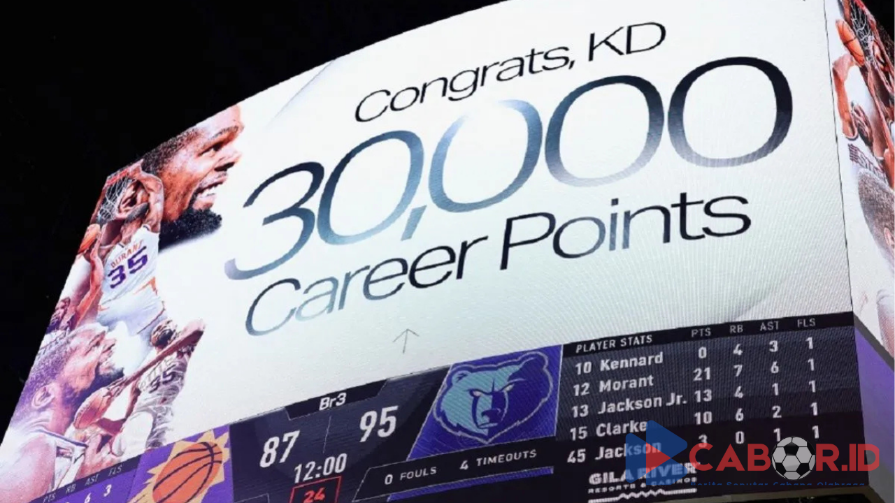 Kevin Durant Jadi Pemain ke-8 yang Cetak 30.000 Poin dalam Sejaran NBA